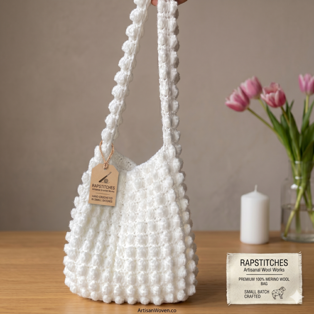a crochet tote bag